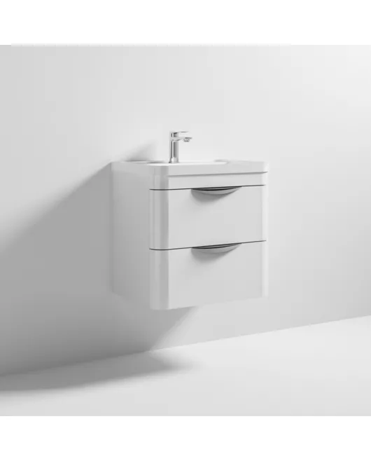 APS7216 Parade 600 W/H 2 Drawer Basin & Cabinet High Gloss White