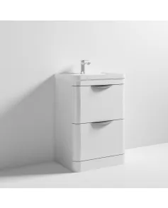 APS7228 Parade 600 F/S 2 Drawer Unit & Basin High Gloss White