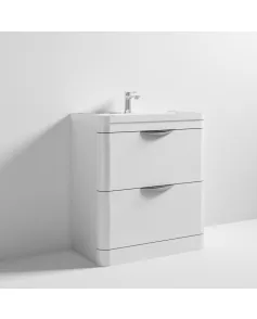 APS7230 Parade 800 F/S 2 Drawer Unit & Basin High Gloss White