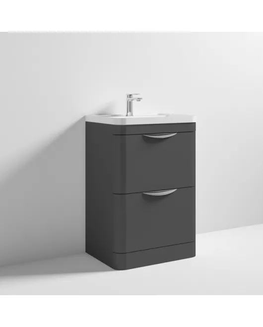 APS7232 Parade 600 F/S 2 Drawer Unit & Basin Gloss Grey