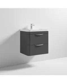 APS7235 Parade 600 W/H 2 Drawer Unit & Basin Gloss Grey
