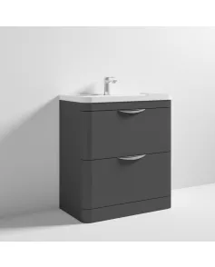 APS7238 Parade 800 F/S 2 Drawer Unit & Basin Gloss Grey
