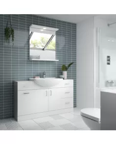 APS7283 Mayford 1200mm Basin & Cabinet White Gloss