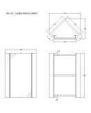 APS7302 Corner Mirror Cabinet Gloss White