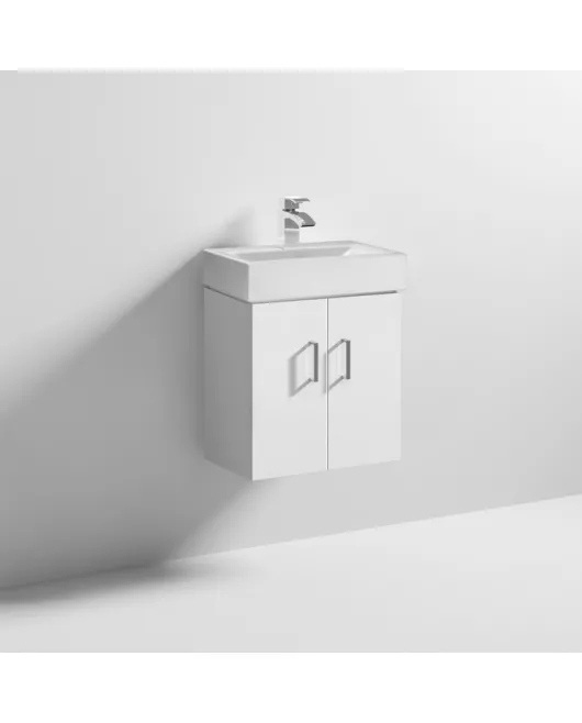 APS7310 Checkers White 450 W/H Basin Unit White Gloss