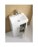 APS7310 Checkers White 450 W/H Basin Unit White Gloss