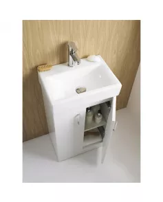APS7312 Checkers White 450 F/S Basin Unit White Gloss