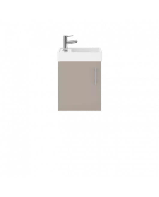 APS7329 400 Single Door WH Unit and Basin Stone Grey