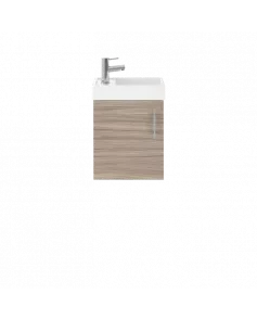 APS7331 400 Single Door WH Unit and Basin Driftwood
