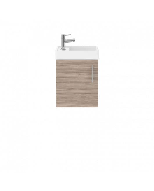 APS7331 400 Single Door WH Unit and Basin Driftwood