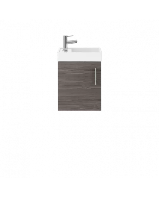 APS7332 400 Single Door WH Unit and Basin Grey Avola