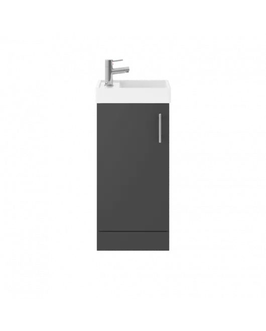 APS7336 400 Single Door FS Unit and Basin Gloss Grey