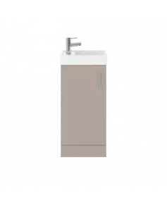 APS7337 400 Single Door FS Unit and Basin Stone Grey