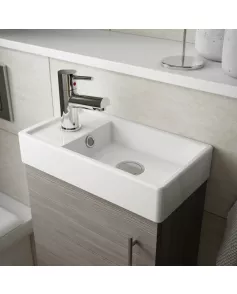 APS7337 400 Single Door FS Unit and Basin Stone Grey