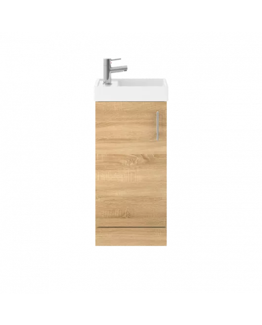 APS7338 400 Single Door FS Unit and Basin Natural Oak
