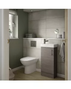 APS7340 400 Single Door FS Unit and Basin Grey Avola