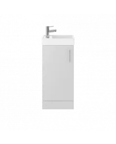 APS7342 400 Single Door FS Unit and Basin Gloss Grey Mist