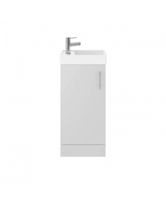 APS7342 400 Single Door FS Unit and Basin Gloss Grey Mist