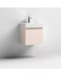 APS7360 500x360 WH 1-Door Vanity & Basin Blush Pink