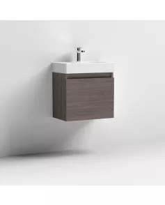 APS7367 500x300 WH 1-Door Vanity & Basin Brown Grey Avola