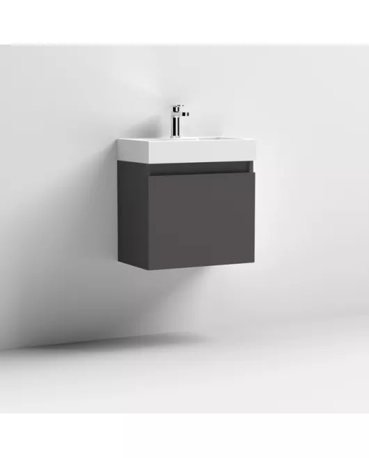 APS7375 500x300 WH 1-Door Vanity & Basin Gloss Grey