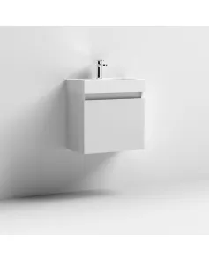 APS7377 500x300 WH 1-Door Vanity & Basin Gloss Grey Mist