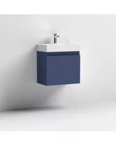 APS7385 500x300 WH 1-Door Vanity & Basin Electric Blue