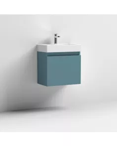 APS7387 500x300 WH 1-Door Vanity & Basin Aurora Teal