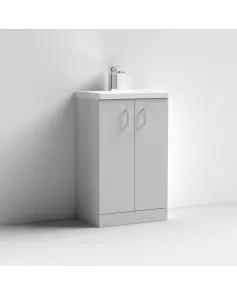 APS7405 500 FS 2-Door Vanity & Polymarble Basin Gloss Grey Mist