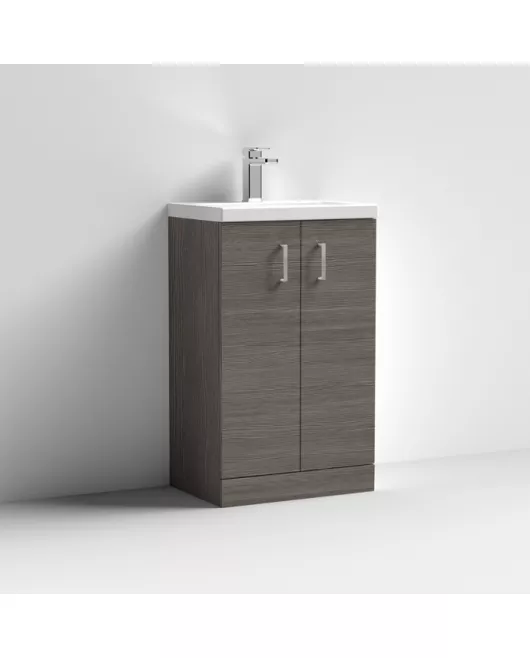 APS7407 500 FS 2-Door Vanity & Ceramic Basin Brown Grey Avola