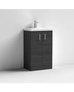 APS7411 500 FS 2-Door Vanity & Ceramic Basin Hacienda Black