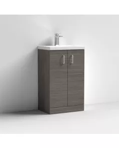 APS7419 500 FS 2-Door Vanity & Polymarble Basin Brown Grey Avola