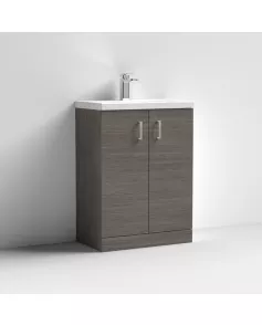 APS7420 600 FS 2-Door Vanity & Polymarble Basin Brown Grey Avola