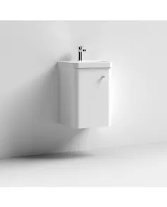 APS7431 400 Wall Hung 1-Door Unit & Basin Gloss White