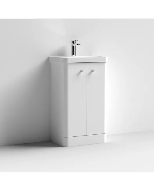 APS7439 500 Floor Standing 2-Door Unit & Basin Gloss Grey