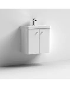 APS7441 600 Wall Hung 2-Door Unit & Basin Gloss Grey