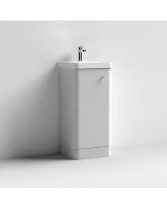 APS7448 400 Floor Standing 1-Door Unit & Basin Gloss White