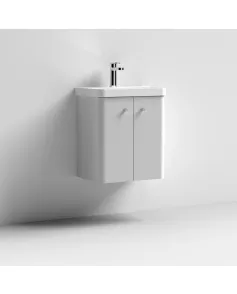 APS7450 500 Wall Hung 2-Door Unit & Basin Gloss White