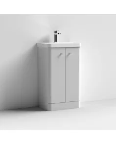 APS7452 500 Floor Standing 2-Door Unit & Basin Gloss White