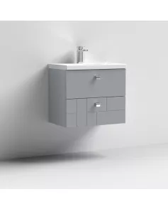 APS7501 600 W/H 2-Drawer Unit & Basin 1 Satin Grey