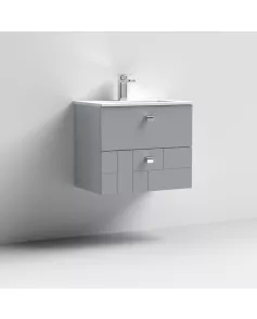 APS7503 600 W/H 2-Drawer Unit & Basin 2 Satin Grey