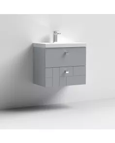 APS7504 600 W/H 2-Drawer Unit & Basin 3 Satin Grey