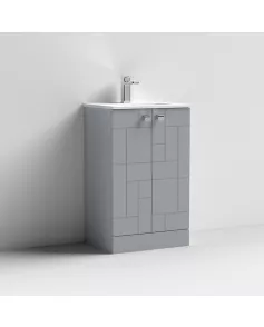 APS7507 500 F/S 2-Door Unit & Basin 2 Satin Grey