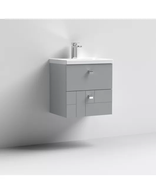 APS7513 500 W/H 2-Drawer Unit & Basin 1 Satin Grey