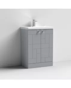 APS7517 600 F/S 2-Door Unit & Basin 1 Satin Grey