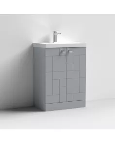 APS7520 600 F/S 2-Door Unit & Basin 3 Satin Grey
