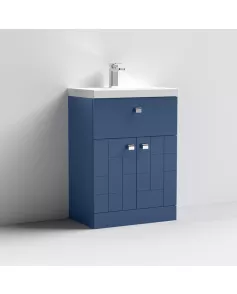 APS7524 600 F/S 2-Door/Drawer Unit & Basin 3 Satin Blue