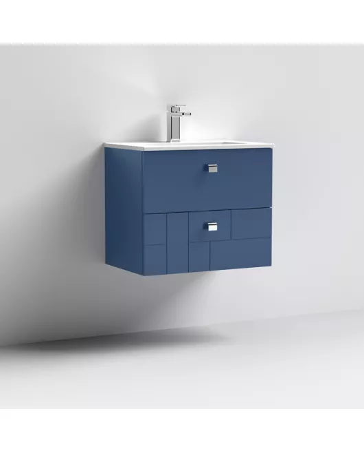 APS7527 600 W/H 2-Drawer Unit & Basin 2 Satin Blue
