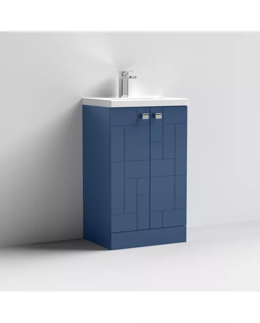 APS7529 500 F/S 2-Door Unit & Basin 1 Satin Blue