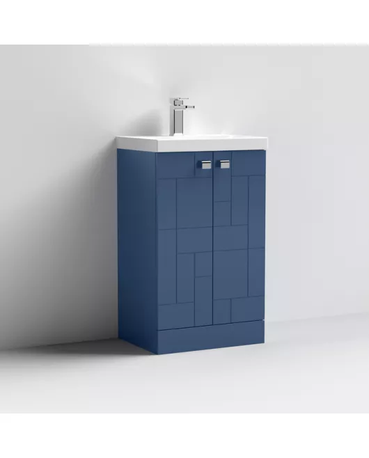 APS7532 500 F/S 2-Door Unit & Basin 3 Satin Blue